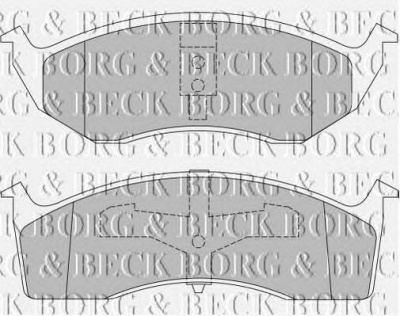 BORG & BECK bbp1465 -  Комплект тормозных колодок, дисковый тормоз